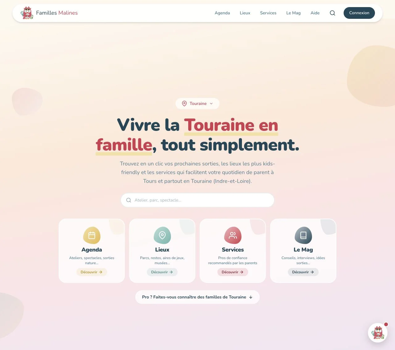 Accueil de Familles Malines : recherche de sorties, lieux et services en Touraine